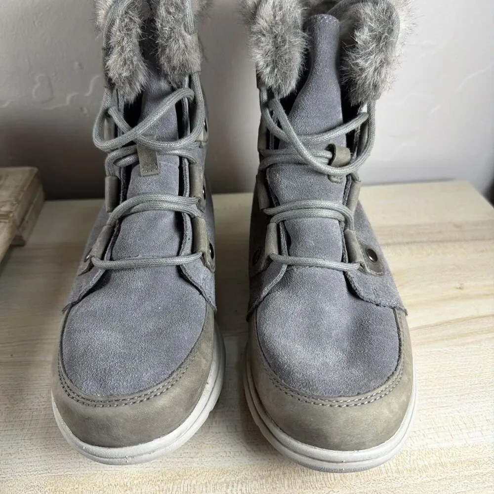 Sorel Explorer Joan Gray Winter Boots Sz 6 NL3039